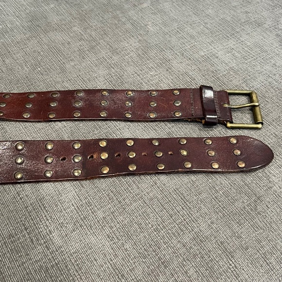 Brown Studded Leather Belt main image 5